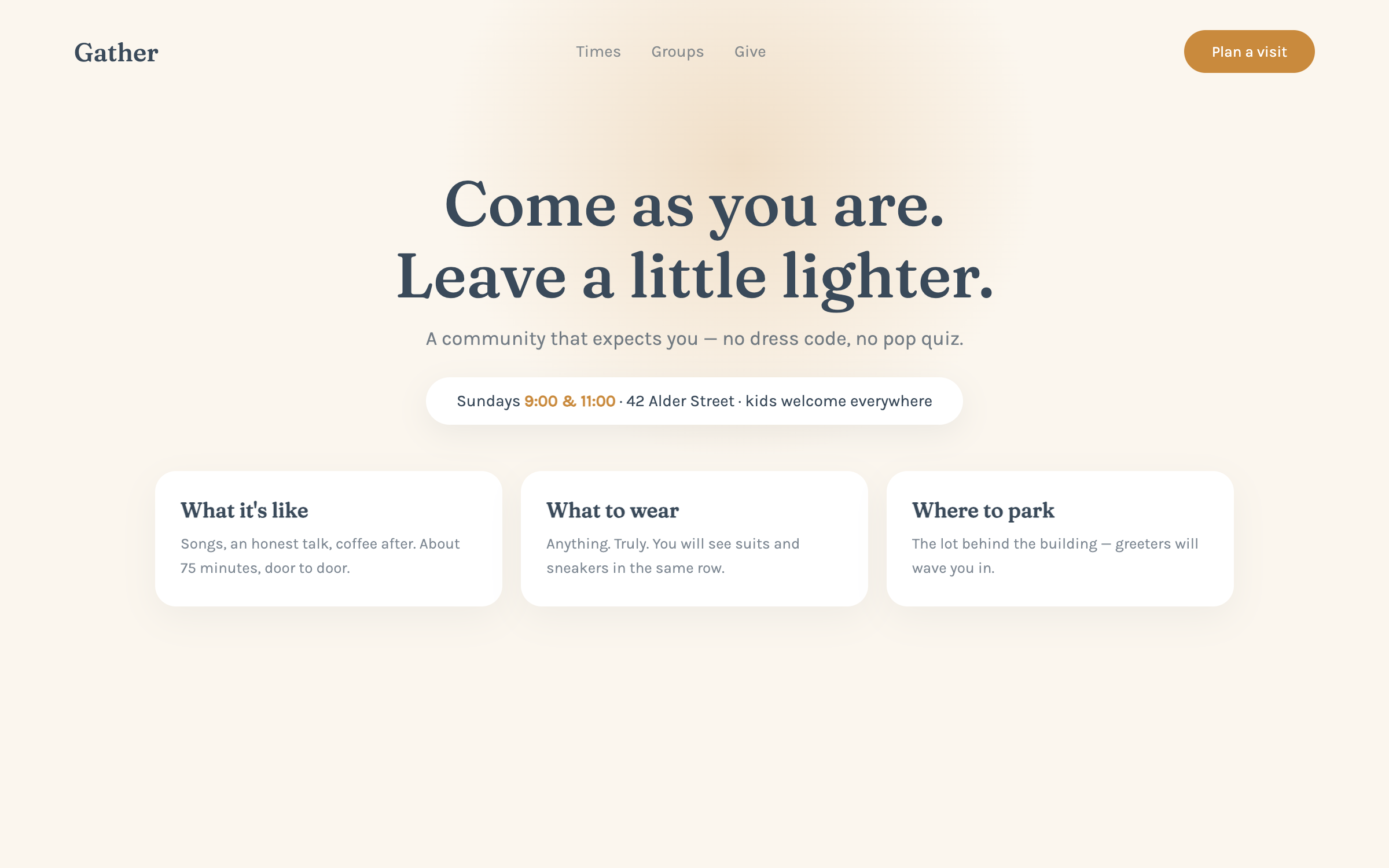 Gather — the community design this prompt generates