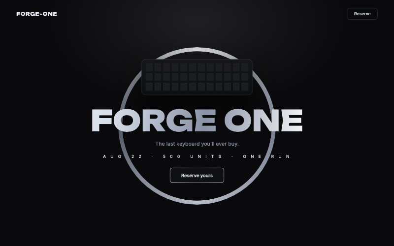 Chromeforge — 3D · Launch design preview