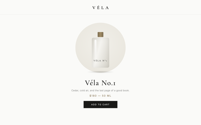 Véla — Ecommerce design preview