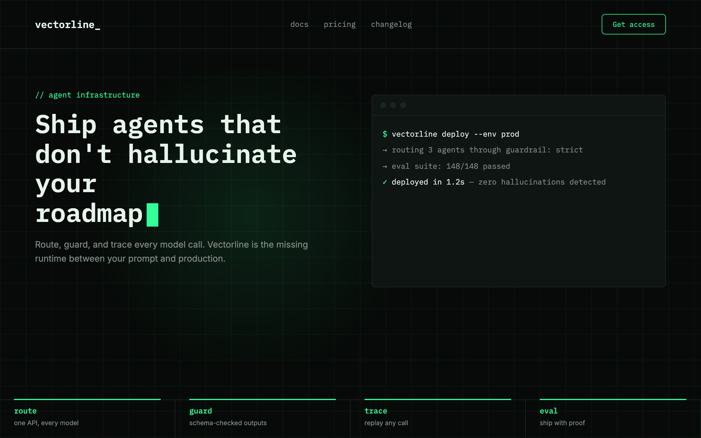Vectorline — the ai / saas design this prompt generates
